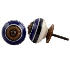 Mixed Color Striped Dresser Knob